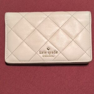 kate spade Cream Quilted Leather Continental Wallet